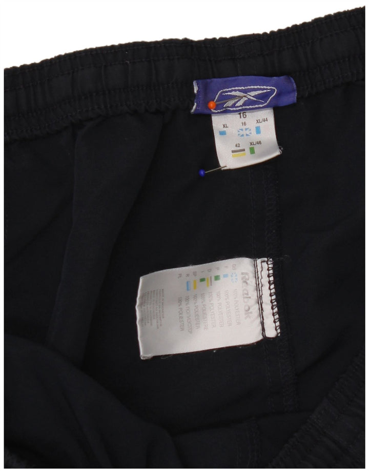 Reebok Womens Sport Shorts UK 16 Large Navy Blue Polyester