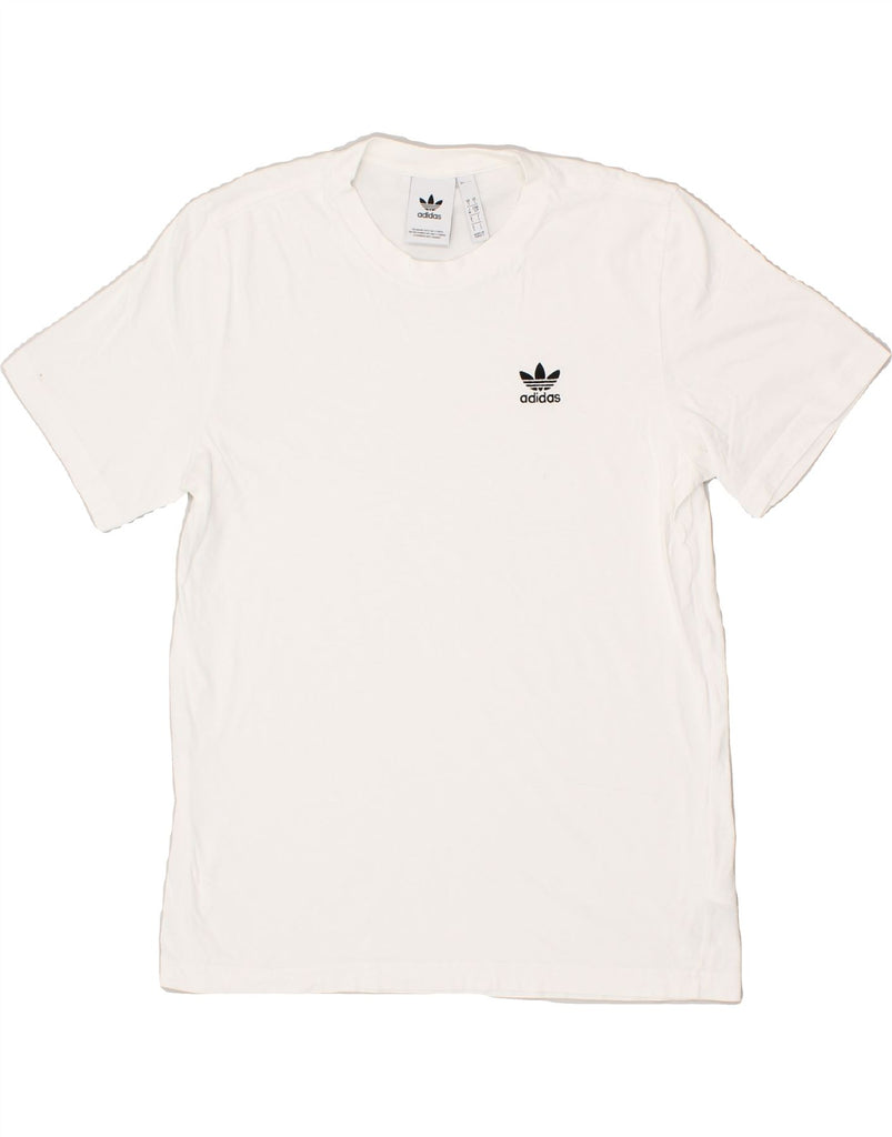 ADIDAS Mens T-Shirt Top Small White Cotton | Vintage Adidas | Thrift | Second-Hand Adidas | Used Clothing | Messina Hembry 