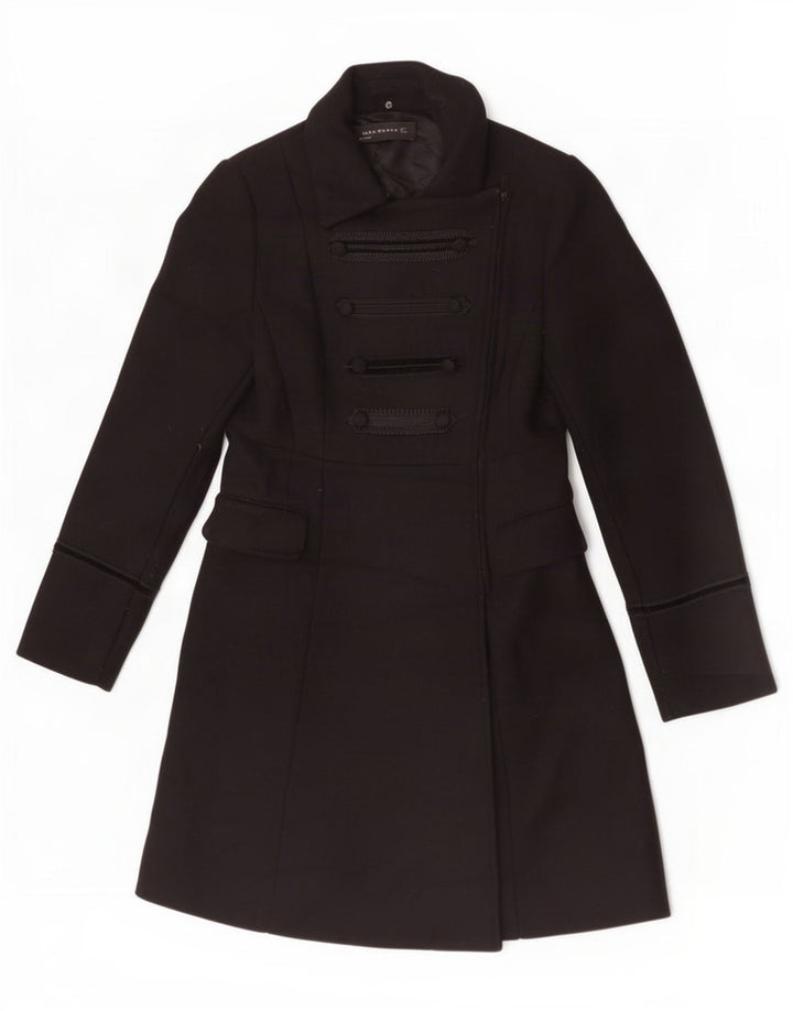 Zara Womens Overcoat UK 12 Medium Black