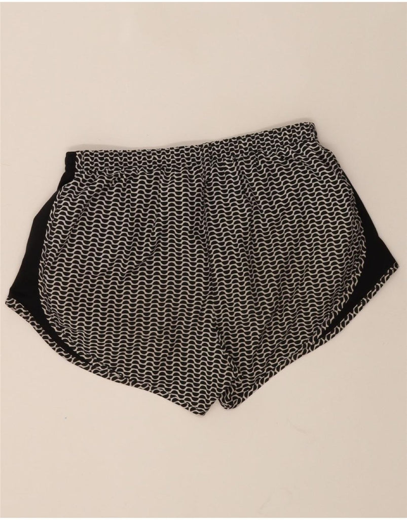 NIKE Womens Dri Fit Sport Shorts UK 14 Medium Black Geometric Polyester Vintage Nike and Second-Hand Nike from Messina Hembry 