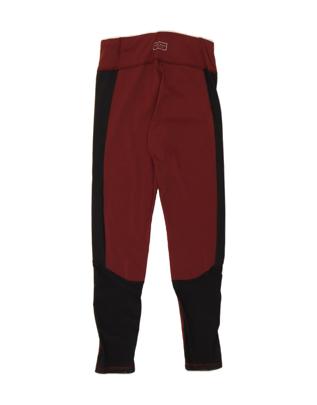 JACK WILLS Womens Leggings UK 12 Medium  Burgundy Colourblock Polyamide Vintage Jack Wills and Second-Hand Jack Wills from Messina Hembry 