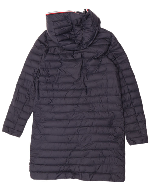 Tommy Hilfiger Womens Hooded Padded Coat UK 10 Small Navy Blue Polyamide