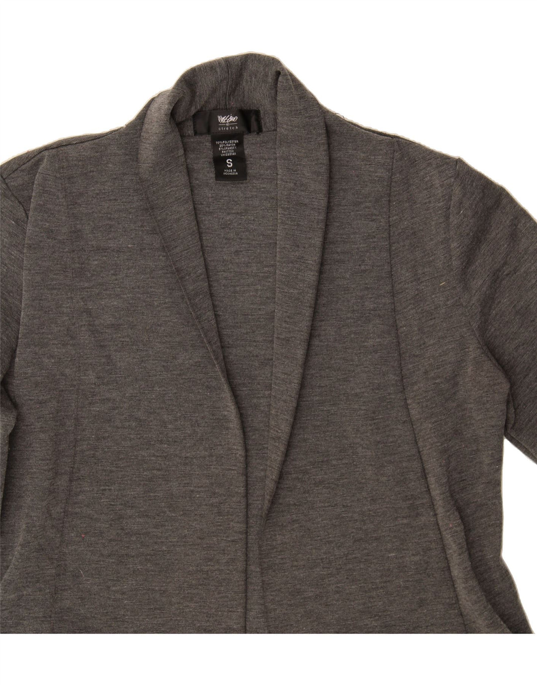 MOSSIMO Womens Stretch 3/4 Sleeve Open Bolero Jacket UK 10 Small Grey Vintage Mossimo and Second-Hand Mossimo from Messina Hembry 