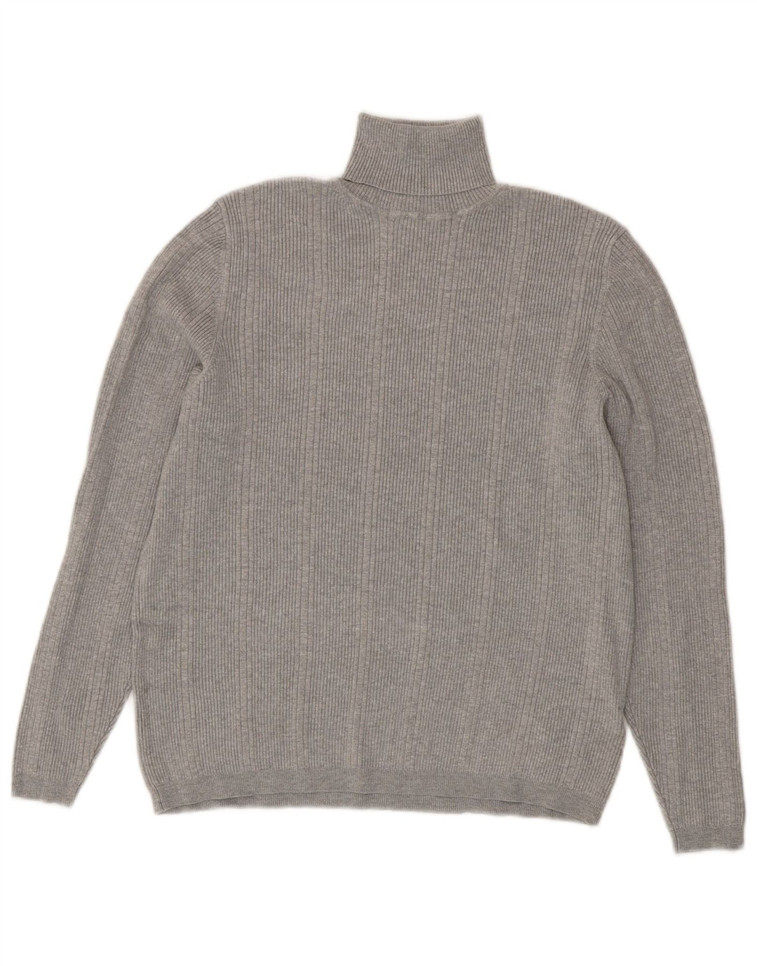 Marks & Spencer Womens Roll Neck Jumper Sweater UK 18 XL Grey Viscose