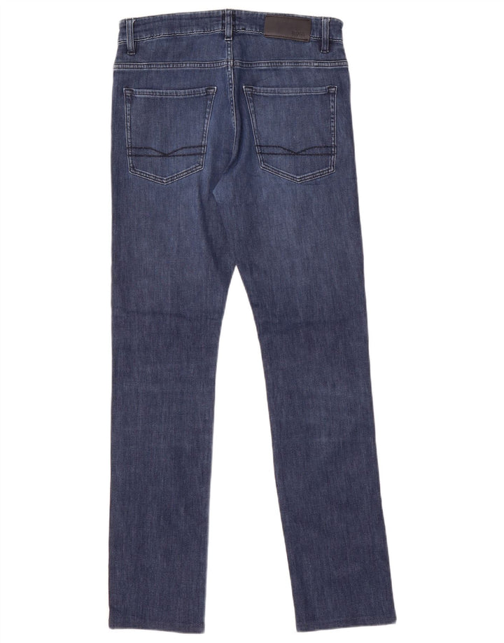 Hugo Boss Mens Slim Jeans W30 L29 Navy Blue Cotton