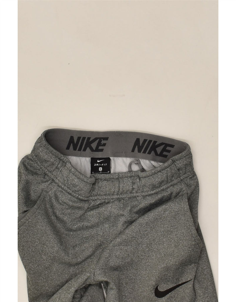 NIKE Boys Dri Fit Tracksuit Trousers 7-8 Years Medium Grey Polyester | Vintage Nike | Thrift | Second-Hand Nike | Used Clothing | Messina Hembry 