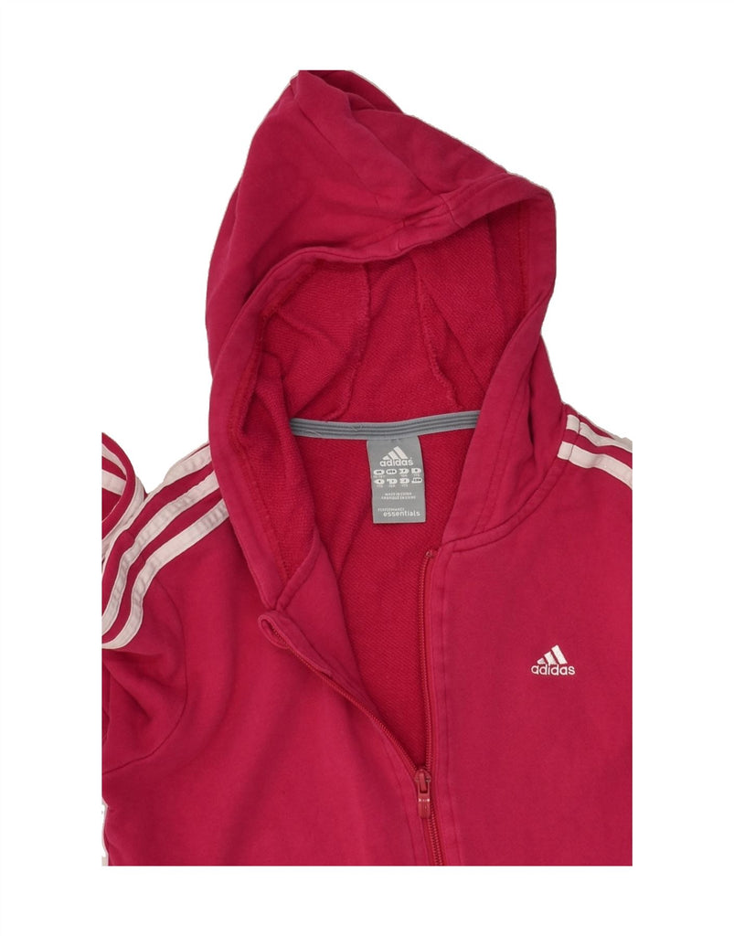 ADIDAS Girls Zip Hoodie Sweater 15-16 Years Pink | Vintage Adidas | Thrift | Second-Hand Adidas | Used Clothing | Messina Hembry 