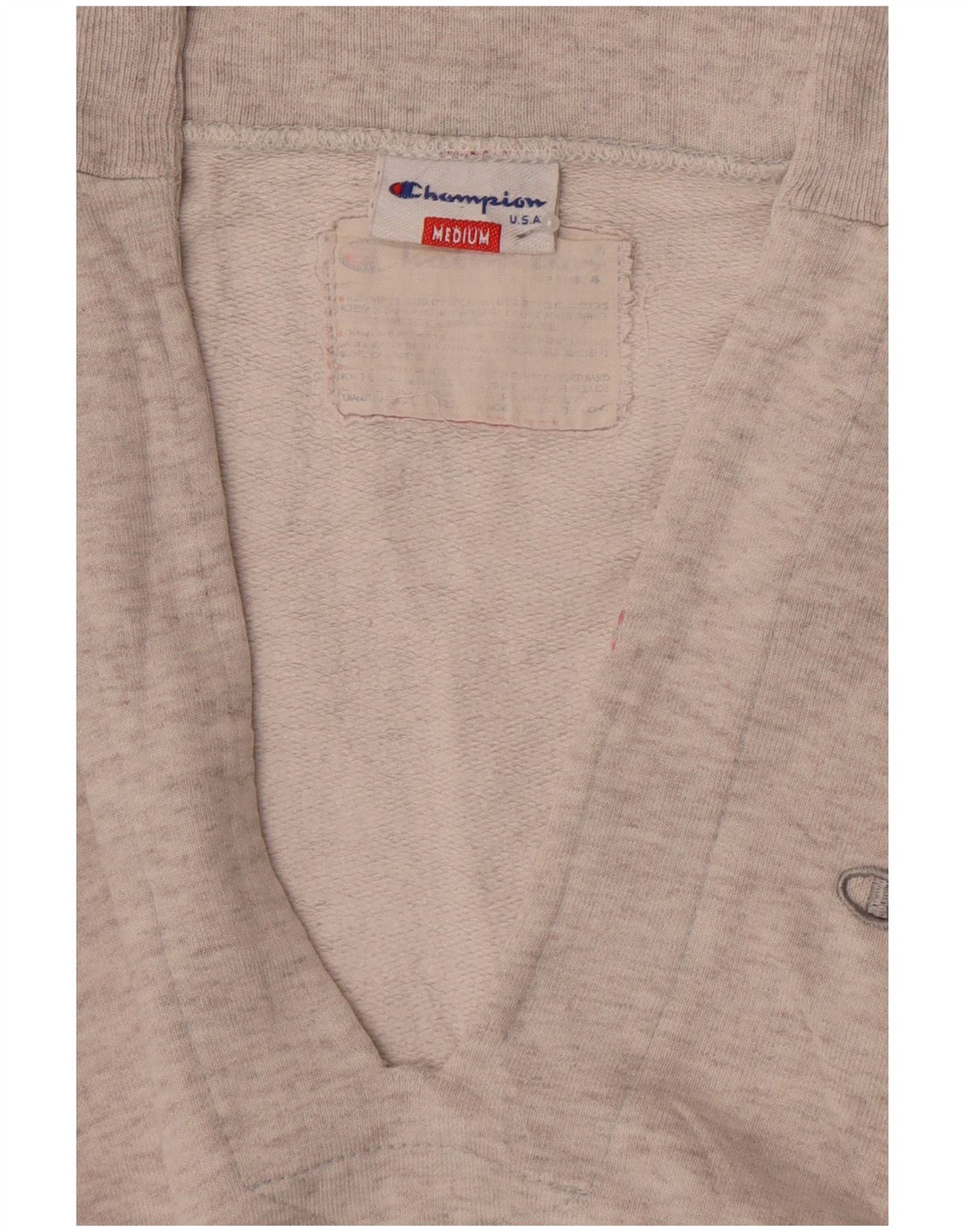 Champion Womens Loose Fit Sweatshirt Jumper UK 14 Medium Grey Flecked