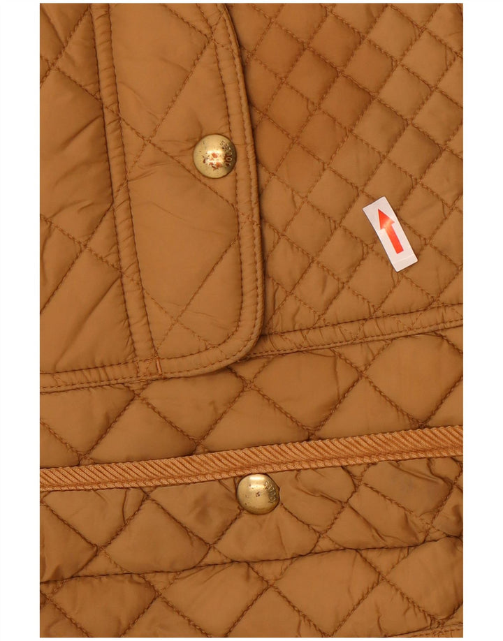 Joules Womens Quilted Jacket UK 12 Medium Beige Polyamide