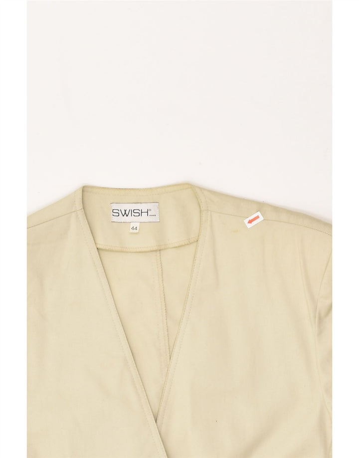 VINTAGE Womens Double Breasted Blazer Jacket IT 44 Medium Grey Cotton | Vintage Vintage | Thrift | Second-Hand Vintage | Used Clothing | Messina Hembry 