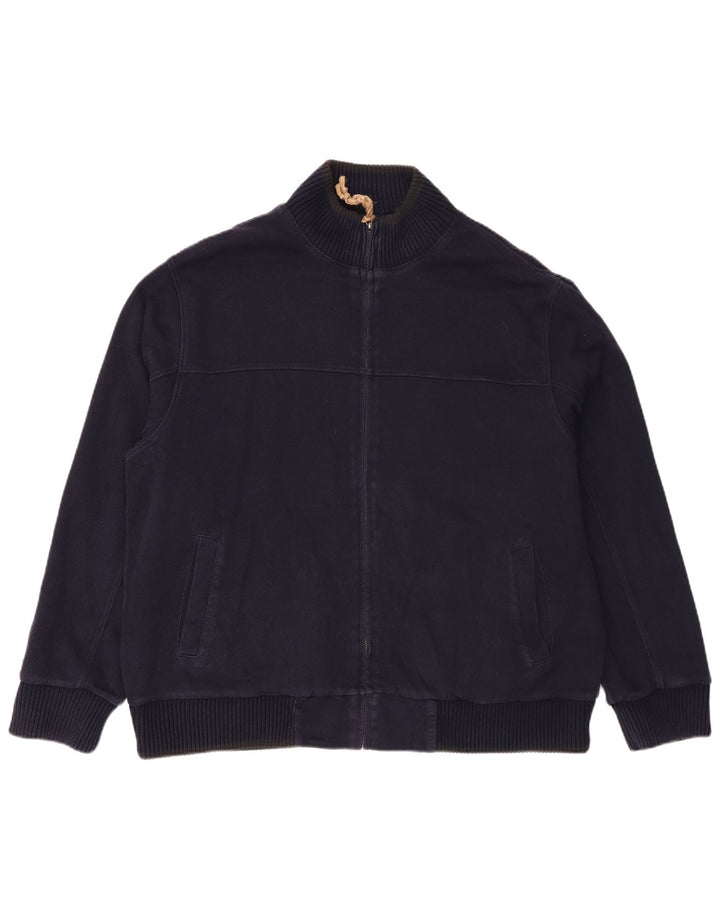 Marks & Spencer Mens Blue Harbour Tracksuit Top Jacket 2XL Navy Blue Cotton