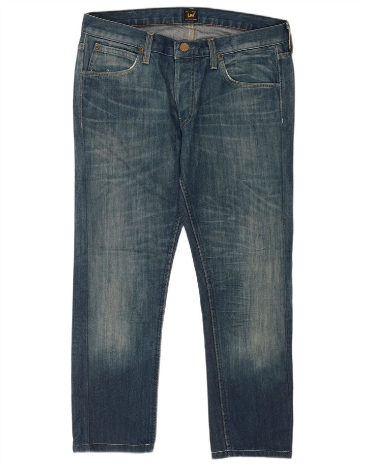 Lee Mens Daren Straight Jeans W33 L26 Blue Cotton