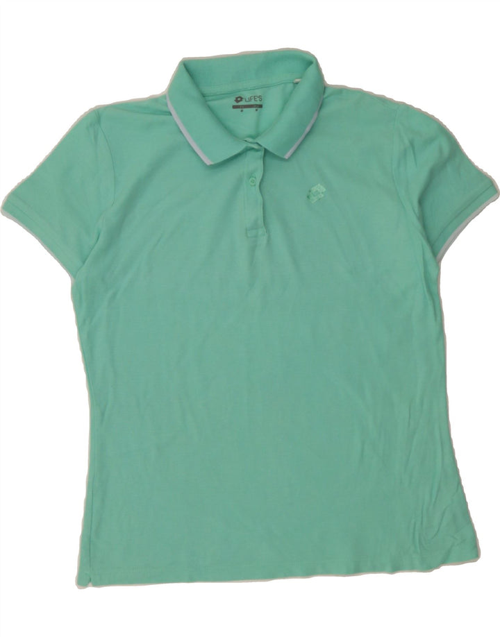 LOTTO Womens Polo Shirt UK 14 Medium Turquoise Vintage Lotto and Second-Hand Lotto from Messina Hembry 