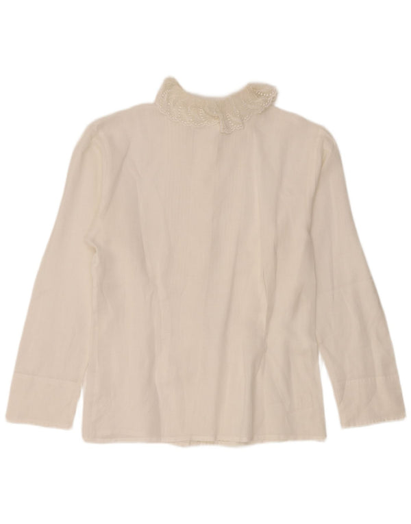 Hammer Womens Shirt Blouse EU 40 Medium White Ramie