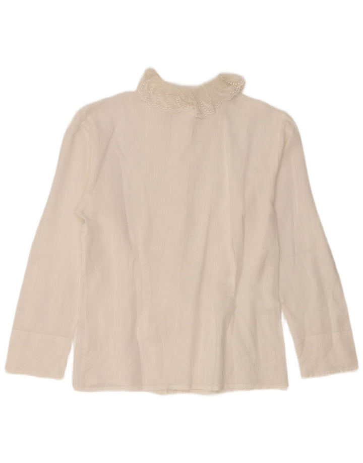 Hammer Womens Shirt Blouse EU 40 Medium White Ramie