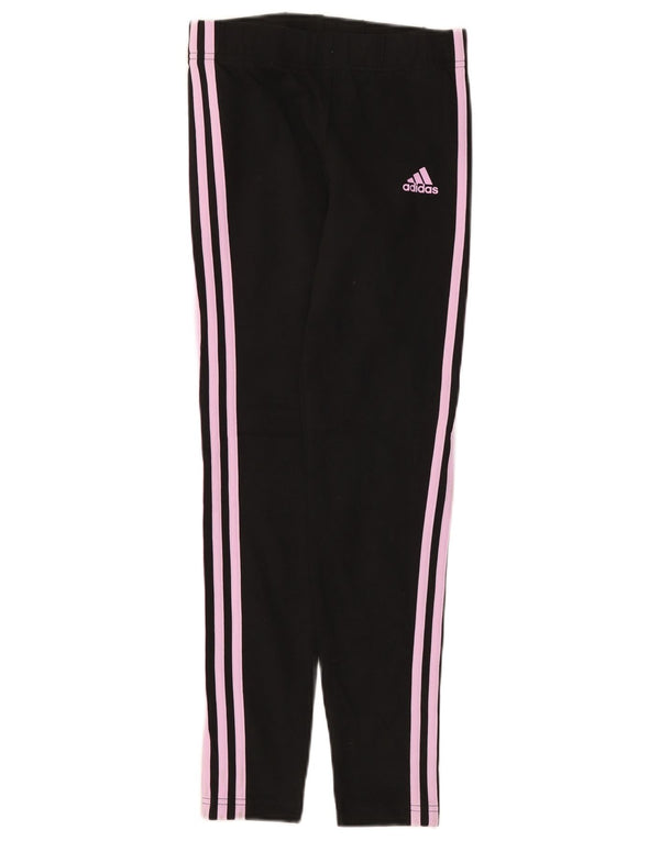 Adidas Girls Leggings 13-14 Years Black Cotton