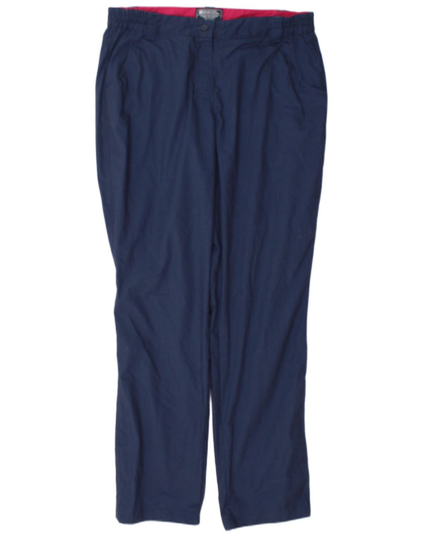 Mountain Warehouse Womens Chino Trousers UK 12 Medium W32 L31 Navy Blue