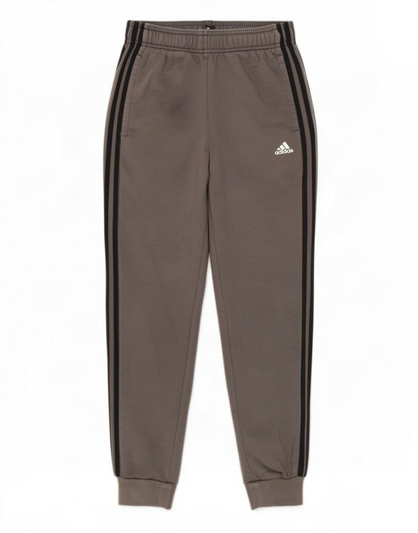 Adidas Boys Tracksuit Trousers Joggers 11-12 Years Grey Cotton
