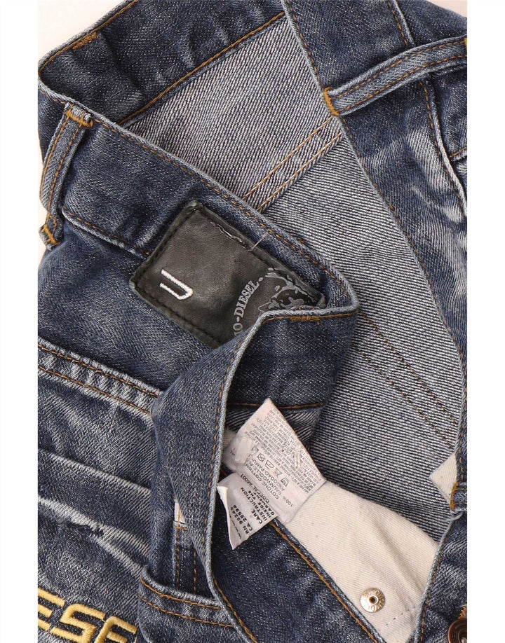 Diesel Mens Straight Jeans W34 L34 Blue Cotton