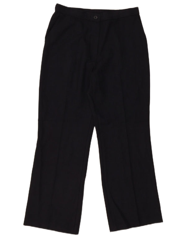 Marks & Spencer Womens Chino Trousers UK 12 Medium W30 L27 Navy Blue