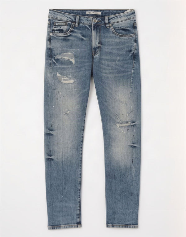 Tommy Hilfiger Mens Distressed Skinny Jeans EU 40 Medium W31 L30 Blue