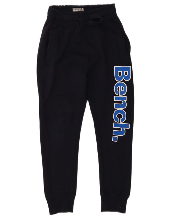 Bench Boys Graphic Tracksuit Trousers Joggers 9-10 Years Navy Blue Cotton