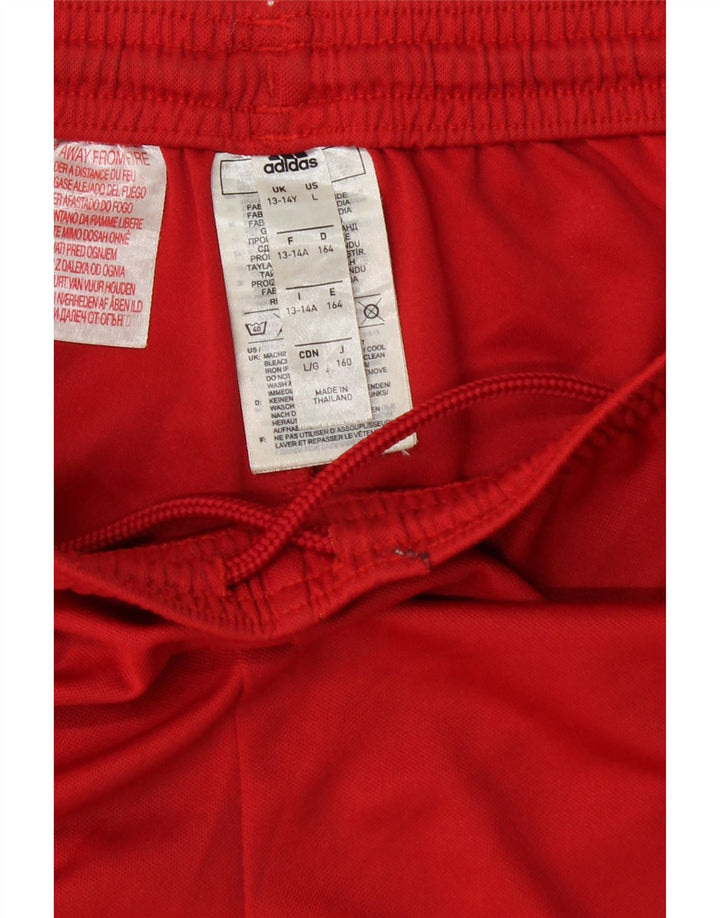 ADIDAS Boys Aeroready Sport Shorts 13-14 Years  Red Polyester