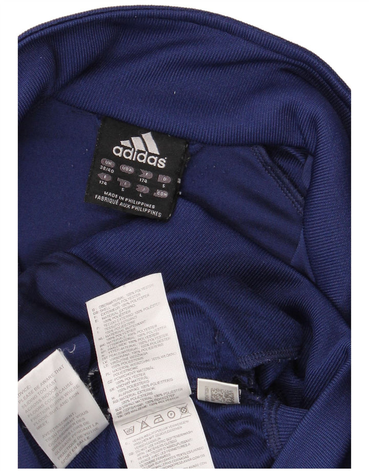 Adidas Mens Tracksuit Top Jacket UK 38/40 Medium Navy Blue Colourblock