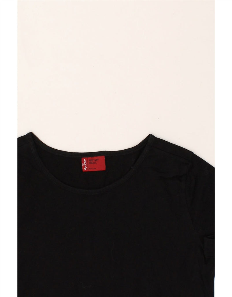 LEVI'S Womens T-Shirt Top UK 10 Small Black Cotton | Vintage Levi's | Thrift | Second-Hand Levi's | Used Clothing | Messina Hembry 