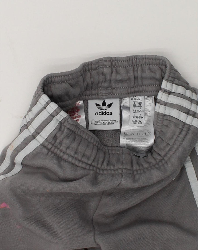 ADIDAS Baby Boys Tracksuit Trousers 18-24 Months Grey Cotton | Vintage Adidas | Thrift | Second-Hand Adidas | Used Clothing | Messina Hembry 