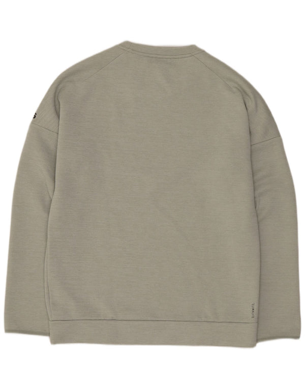 Adidas Mens Graphic Regular Fit Sweatshirt Jumper Medium Green Polyester