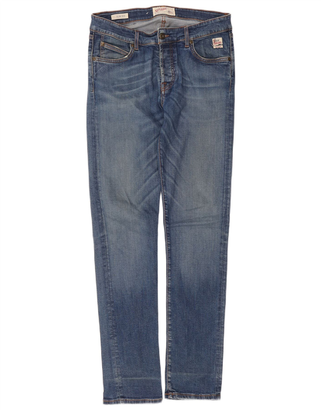 Roy Rogers Womens Superior Slim Jeans W35 L33 Blue Cotton