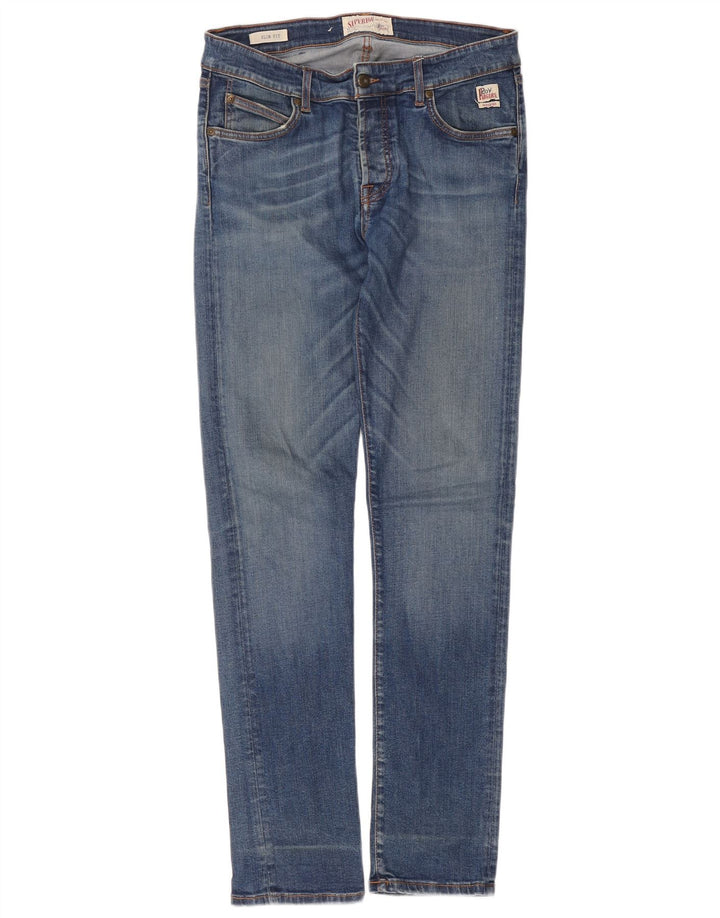 Roy Rogers Womens Superior Slim Jeans W35 L33 Blue Cotton