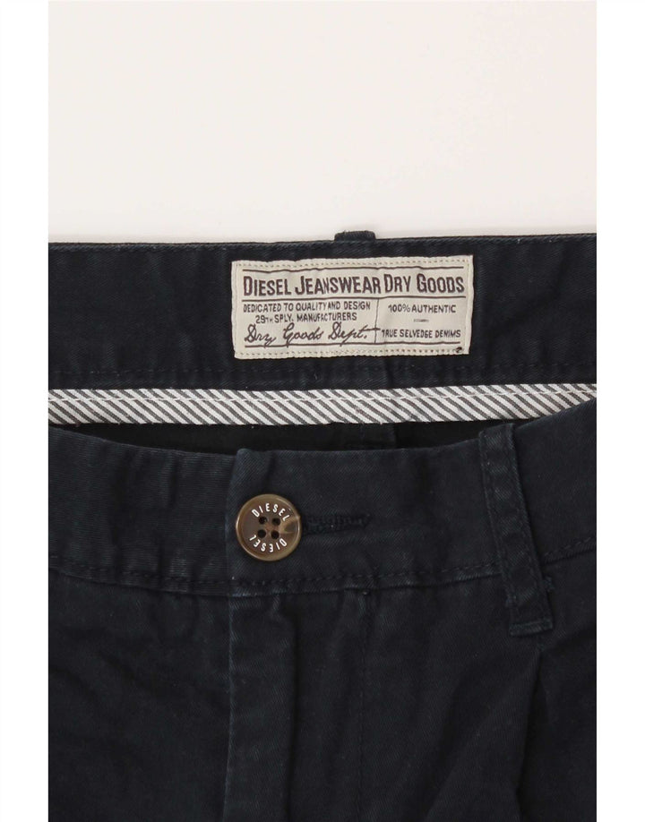 Diesel Womens Chino Shorts W26 Small Navy Blue Cotton