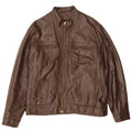 Emanuele Curci  Mens Bomber Leather Jacket UK 40 Large Brown