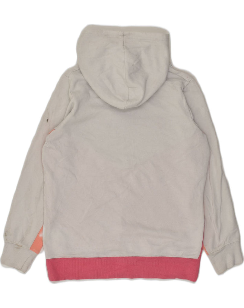 CHAMPION Girls Hoodie Jumper 12-13 Years XL Grey Colourblock Cotton | Vintage Champion | Thrift | Second-Hand Champion | Used Clothing | Messina Hembry 