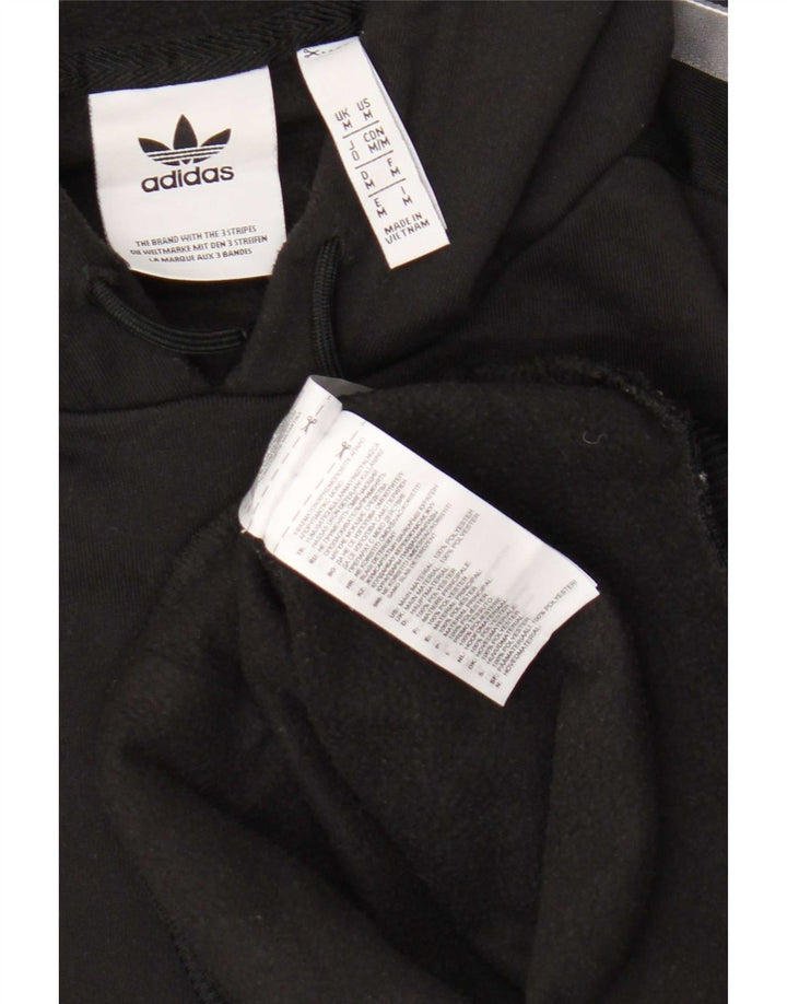 Adidas Mens Graphic Hoodie Jumper Medium Black Colourblock Polyester