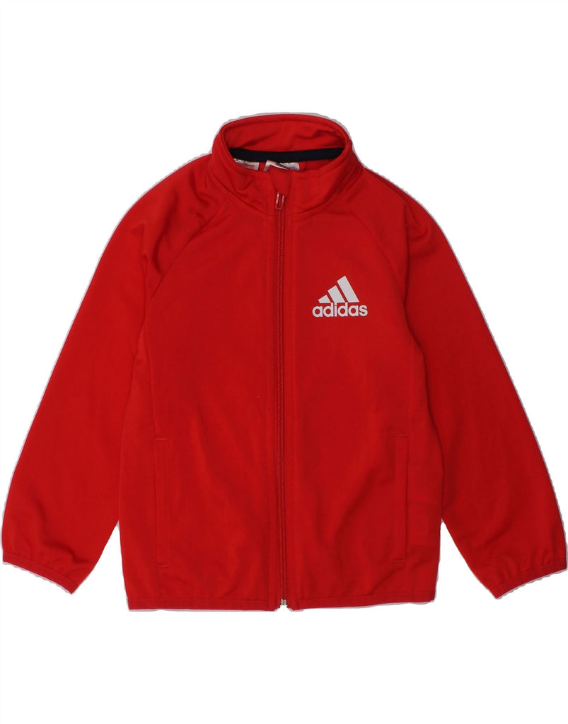 ADIDAS Boys Graphic Tracksuit Top Jacket 2-3 Years Red Polyester | Vintage Adidas | Thrift | Second-Hand Adidas | Used Clothing | Messina Hembry 