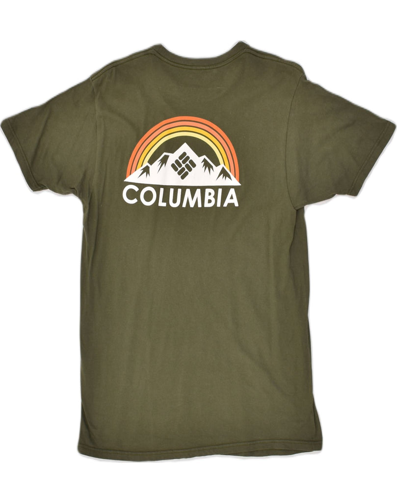 COLUMBIA Womens Graphic T-Shirt Top UK 16 Large Green Cotton | Vintage Columbia | Thrift | Second-Hand Columbia | Used Clothing | Messina Hembry 