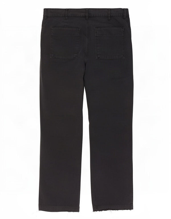 Marks & Spencer Mens Straight Chino Trousers W36 L33 Grey Cotton