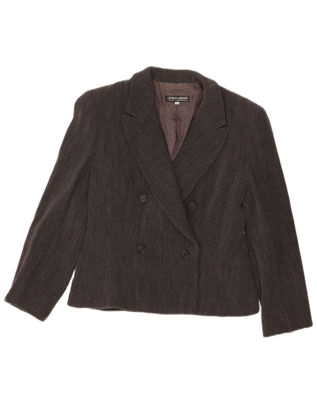 Giorgio Armani Womens Blazer Jacket IT 42 Medium Grey Pinstripe