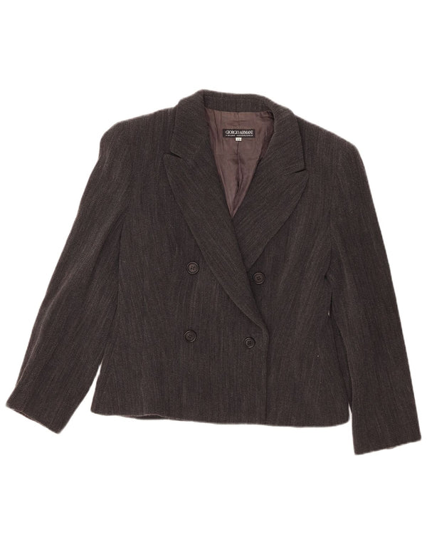 Giorgio Armani Womens Blazer Jacket IT 42 Medium Grey Pinstripe