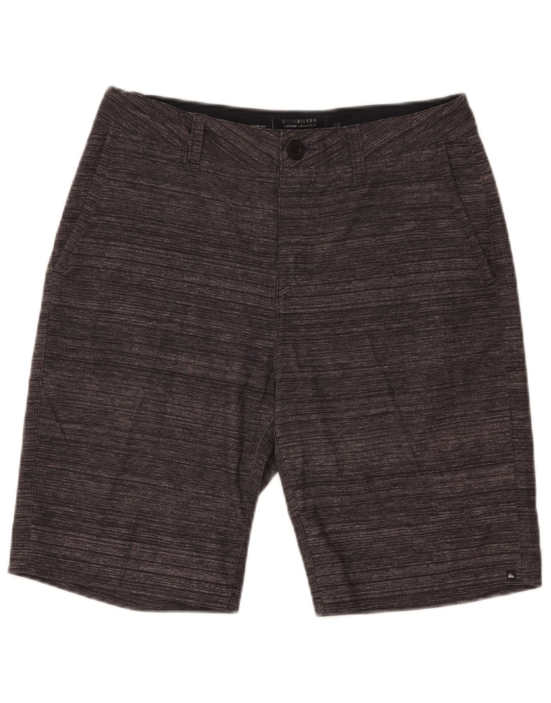 Quiksilver Mens Chino Shorts W28 Small Grey Striped Polyester