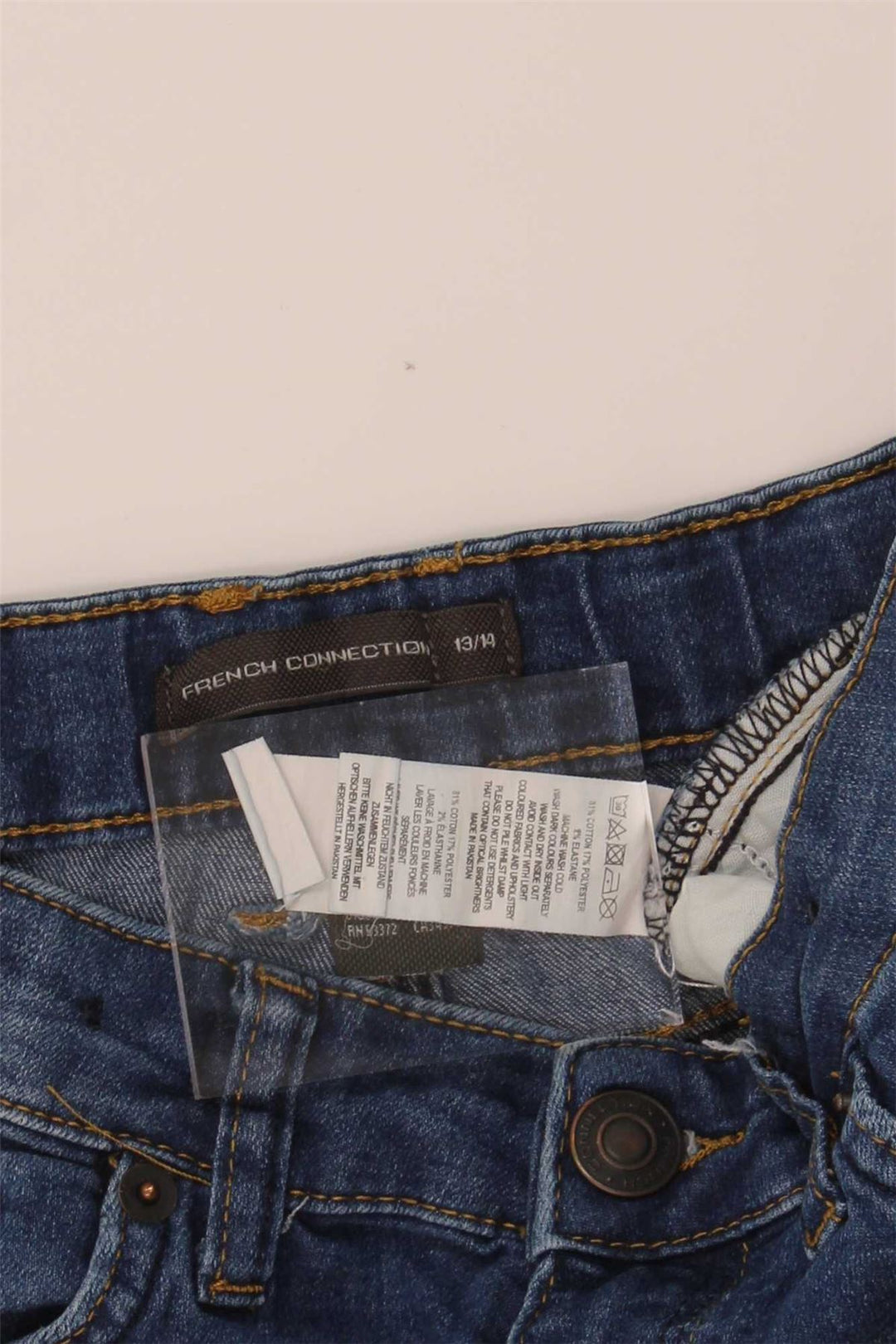 FRENCH CONNECTION Boys Denim Shorts 13-14 Years W28 Blue Cotton