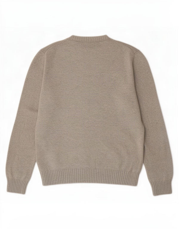 Polo Ralph Lauren Mens Crew Neck Jumper Sweater Large Grey Flecked Cotton
