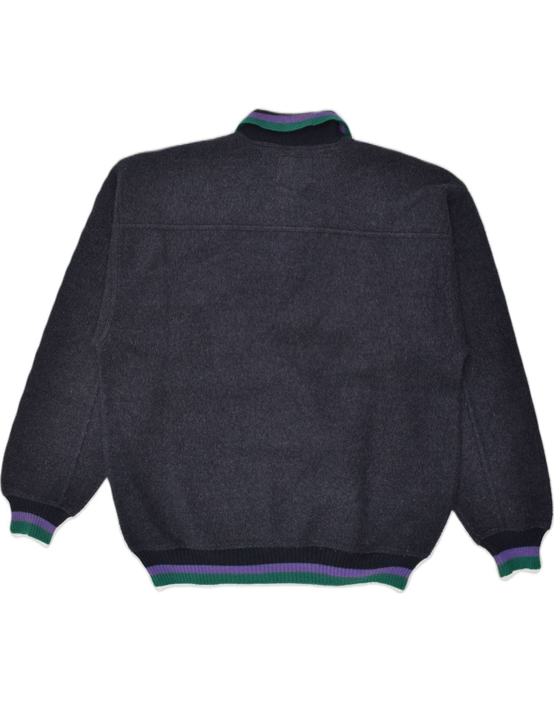 MALAGRIDA Mens Polo Neck Jumper Sweater Large Navy Blue | Vintage Malagrida | Thrift | Second-Hand Malagrida | Used Clothing | Messina Hembry 