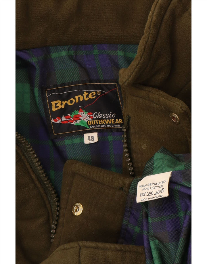 BRONTE Mens Padded Jacket UK 48 4XL Khaki Cotton