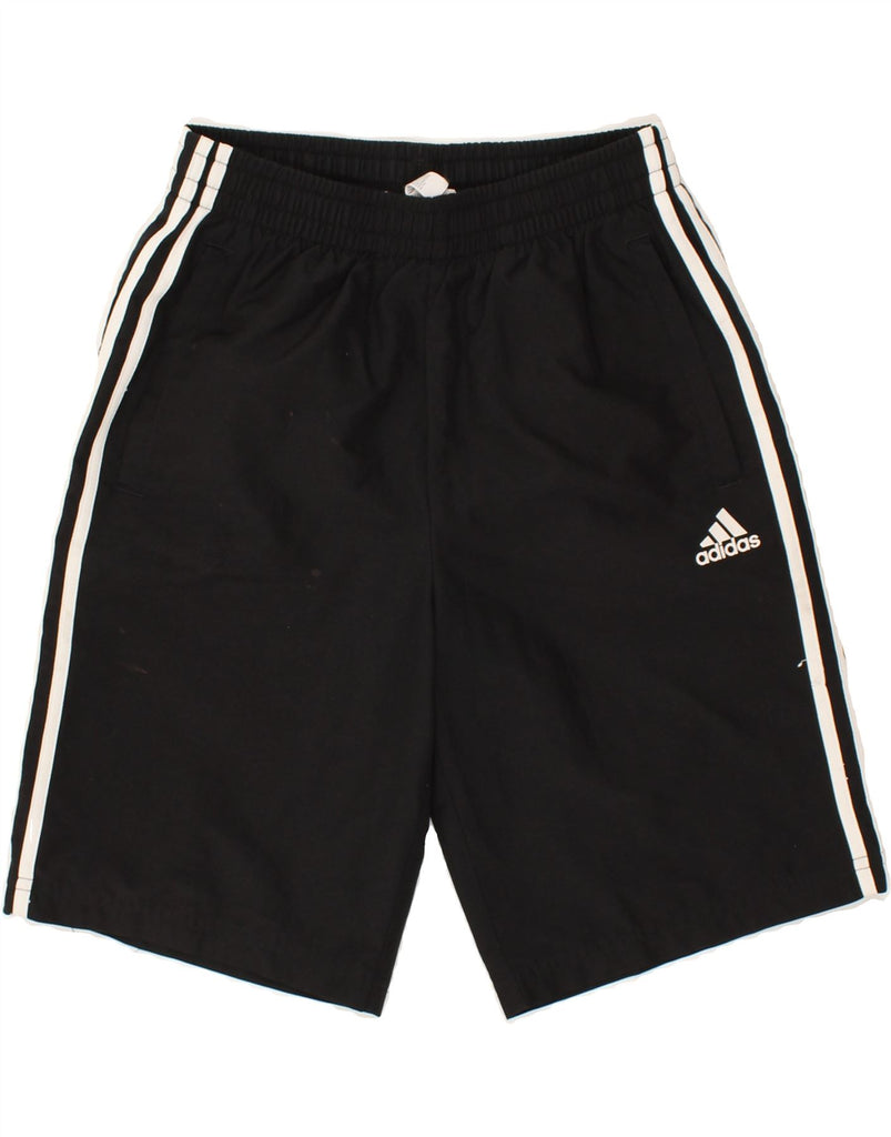 ADIDAS Boys Sport Shorts 13-14 Years Black Polyester | Vintage Adidas | Thrift | Second-Hand Adidas | Used Clothing | Messina Hembry 