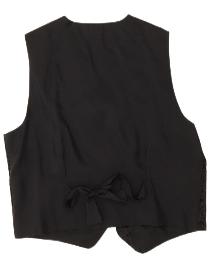 New Fast Womens Waistcoat EU 44 XL Black Polyester