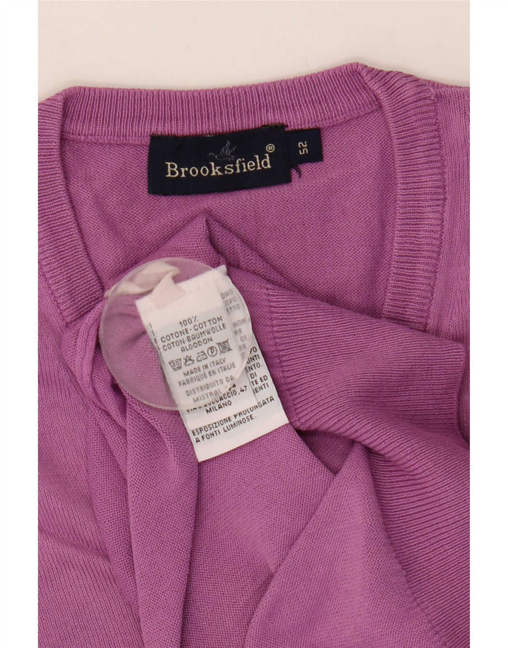Brooksfield Mens Vest Tank Top IT 52 Large Purple Cotton